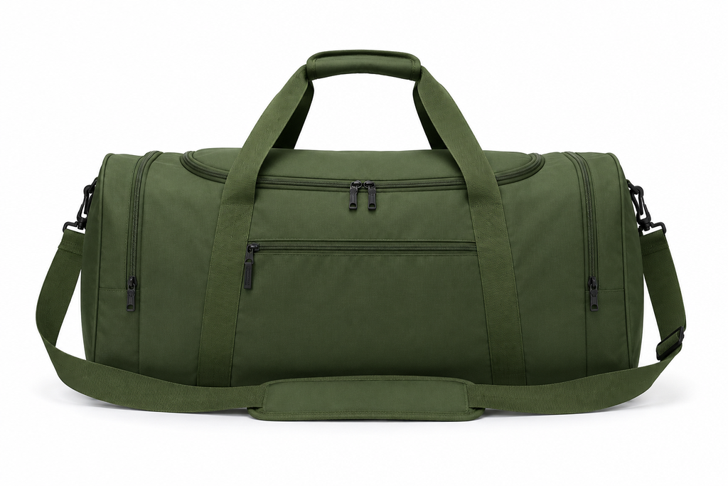 Green Duffel Travel Bag